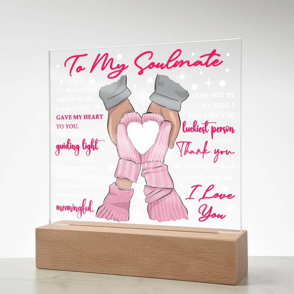 To My Soulmate | By Your Side | Acrylic Plaque