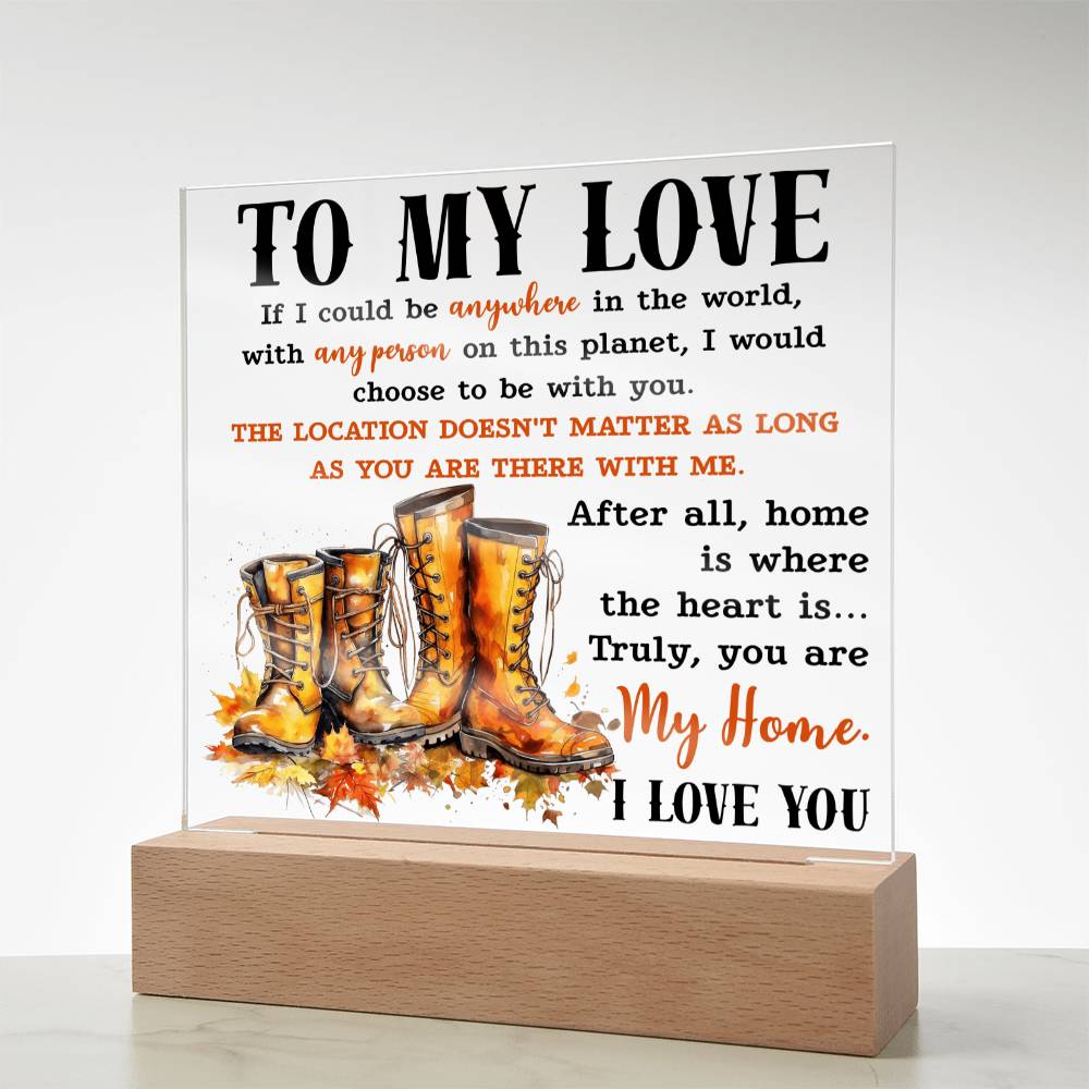 To My Love, My Home Acrylic Plaque - JENACDirect