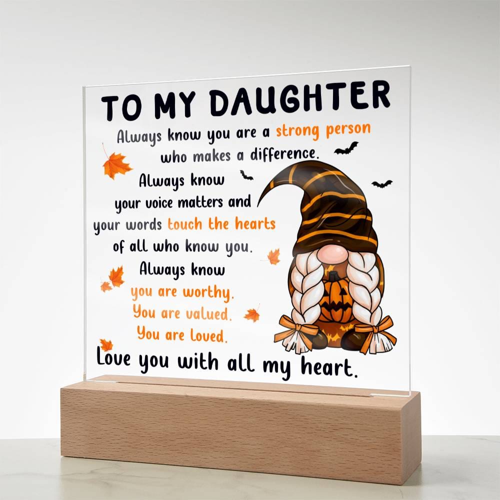 To My Daughter | Touch The Hearts | Acrylic Plaque - JENACDirect