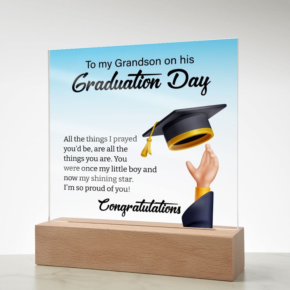 To My Grandson on his Graduation | Acrylic Plaque - JENACDirect