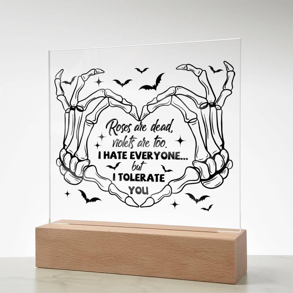 Halloween I Tolerate You | Acrylic Plaque - JENACDirect