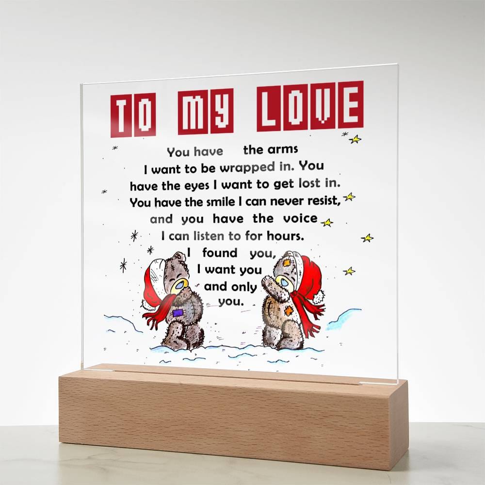 To My Love | I Found You | Acrylic Plaque