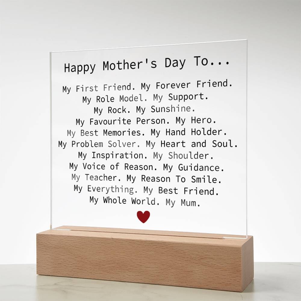 Happy Mother's Day To......| My Mum | Acrylic Plaque