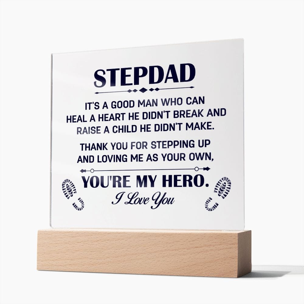 Stepdad, My Hero | Acrylic Plaque - JENACDirect