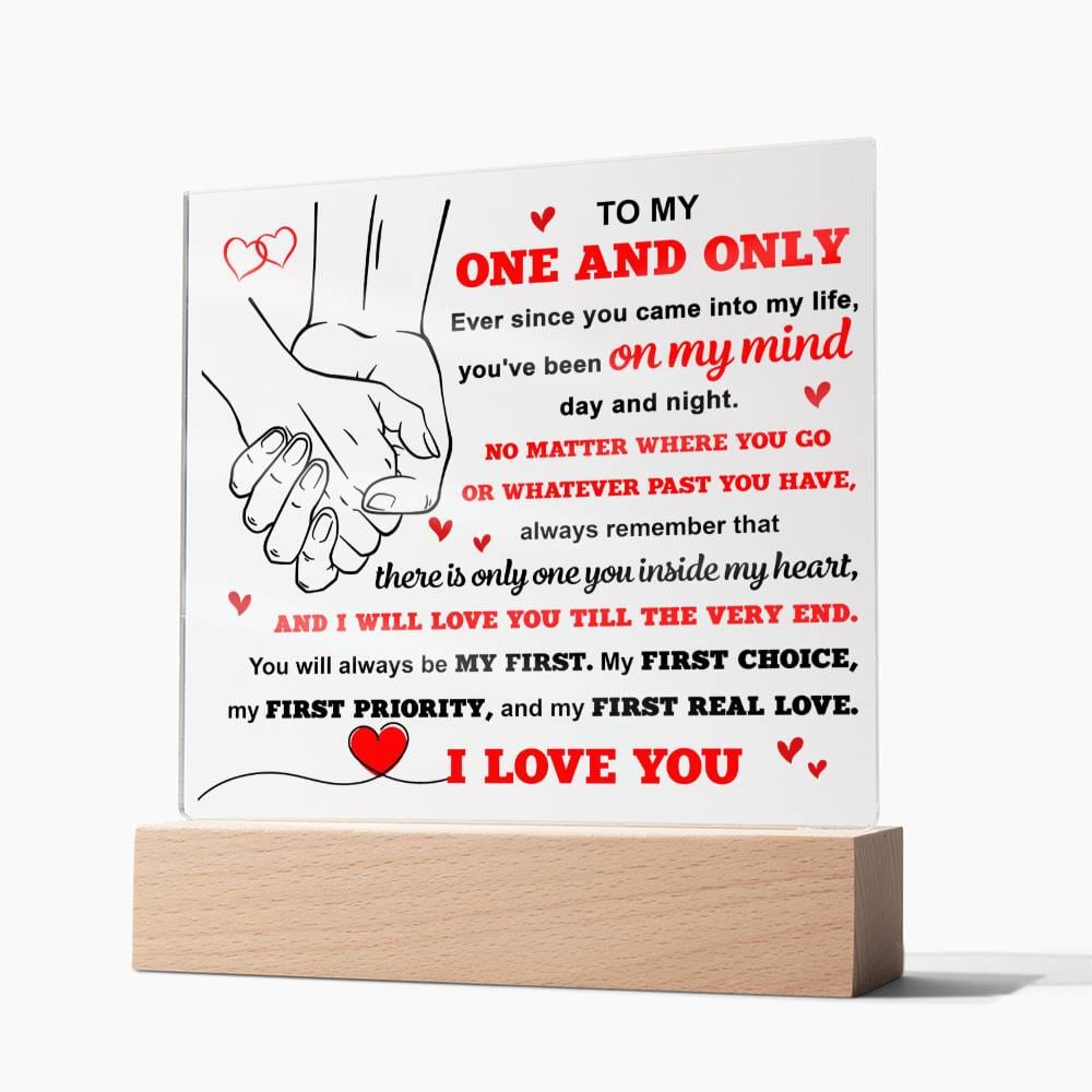 To My One And Only One | Acrylic Plaque