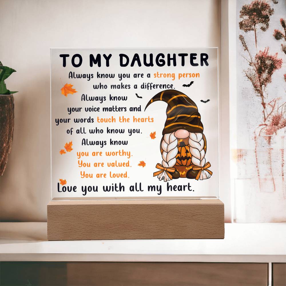 To My Daughter | Touch The Hearts | Acrylic Plaque - JENACDirect