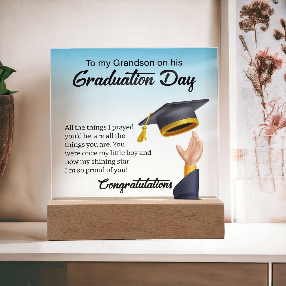 To My Grandson on his Graduation | Acrylic Plaque - JENACDirect