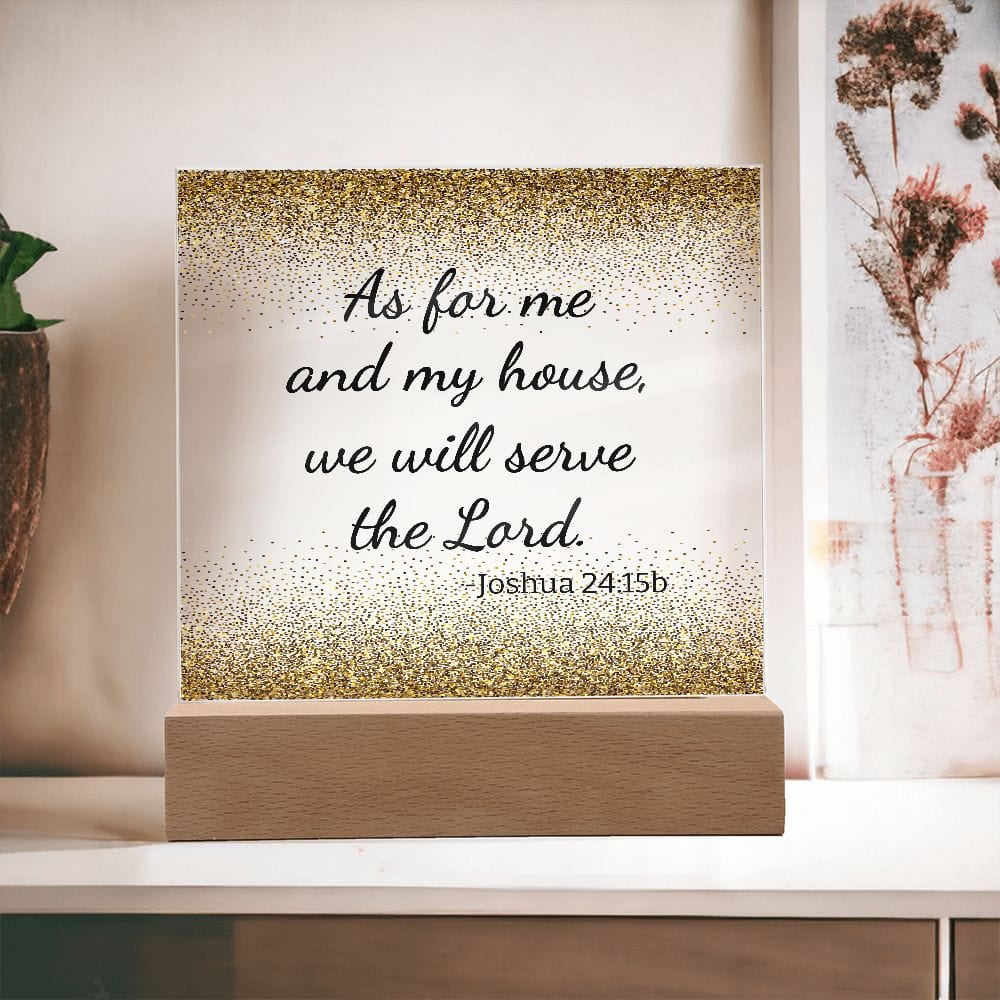 As For Me and My House Acrylic Plaque - JENACDirect