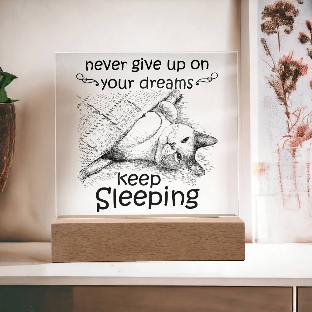 Never Give Up On Your Dreams Acrylic Plaque - JENACDirect