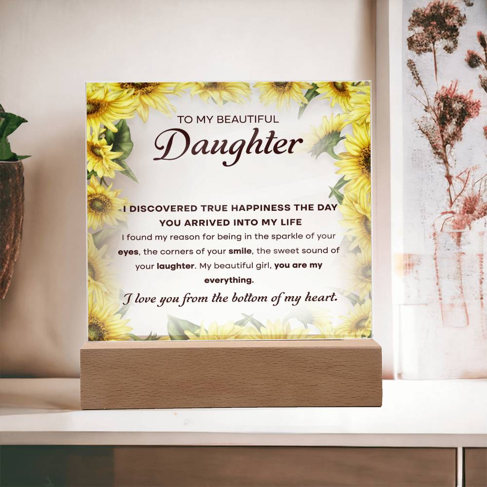 To My Daughter | Sweet Sound of Your Laughter | Acrylic Plaque - JENACDirect