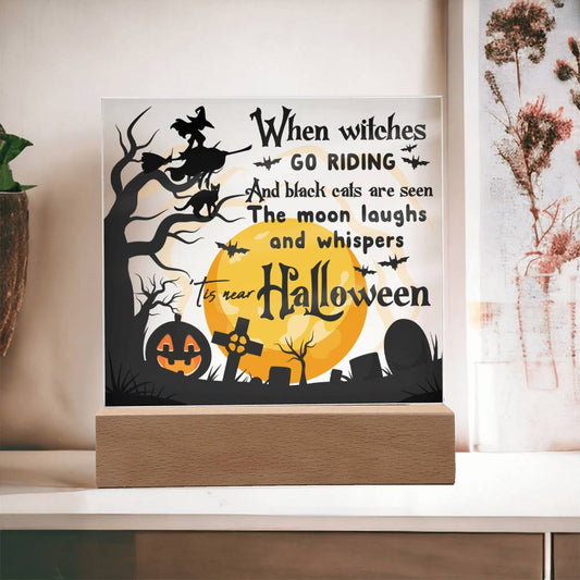 Halloween Black Cat Acrylic Plaque - JENACDirect