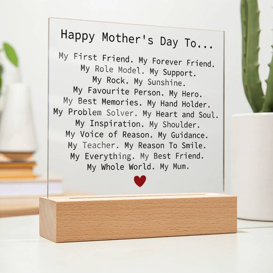 Happy Mother's Day To......| My Mum | Acrylic Plaque