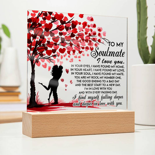 To My Soulmate | Falling Deeper In Love | Acrylic Plaque