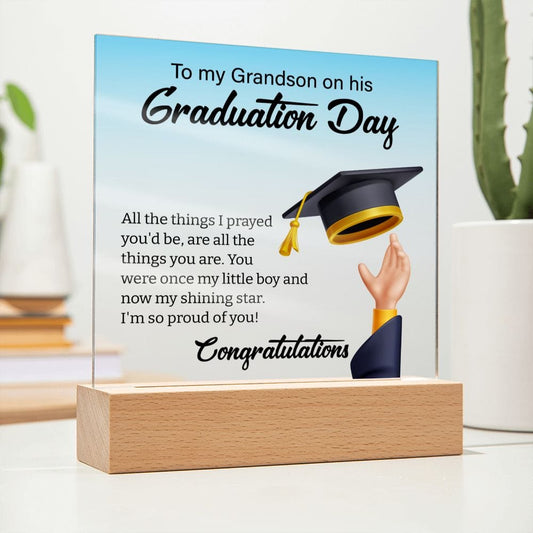 To My Grandson on his Graduation | Acrylic Plaque - JENACDirect