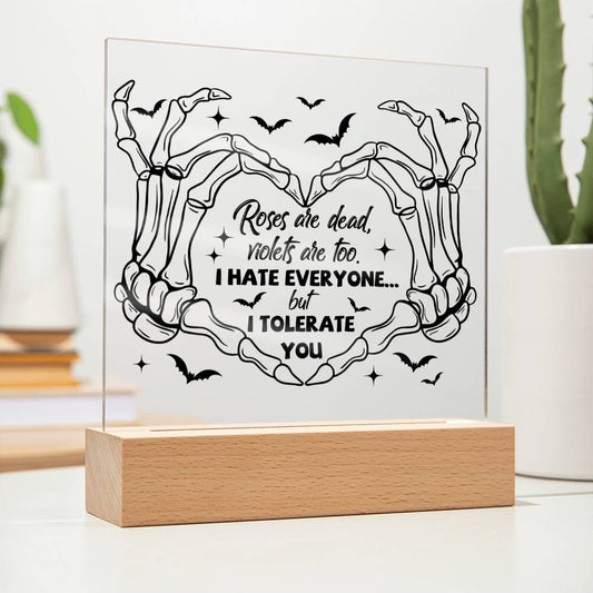 Halloween I Tolerate You | Acrylic Plaque - JENACDirect