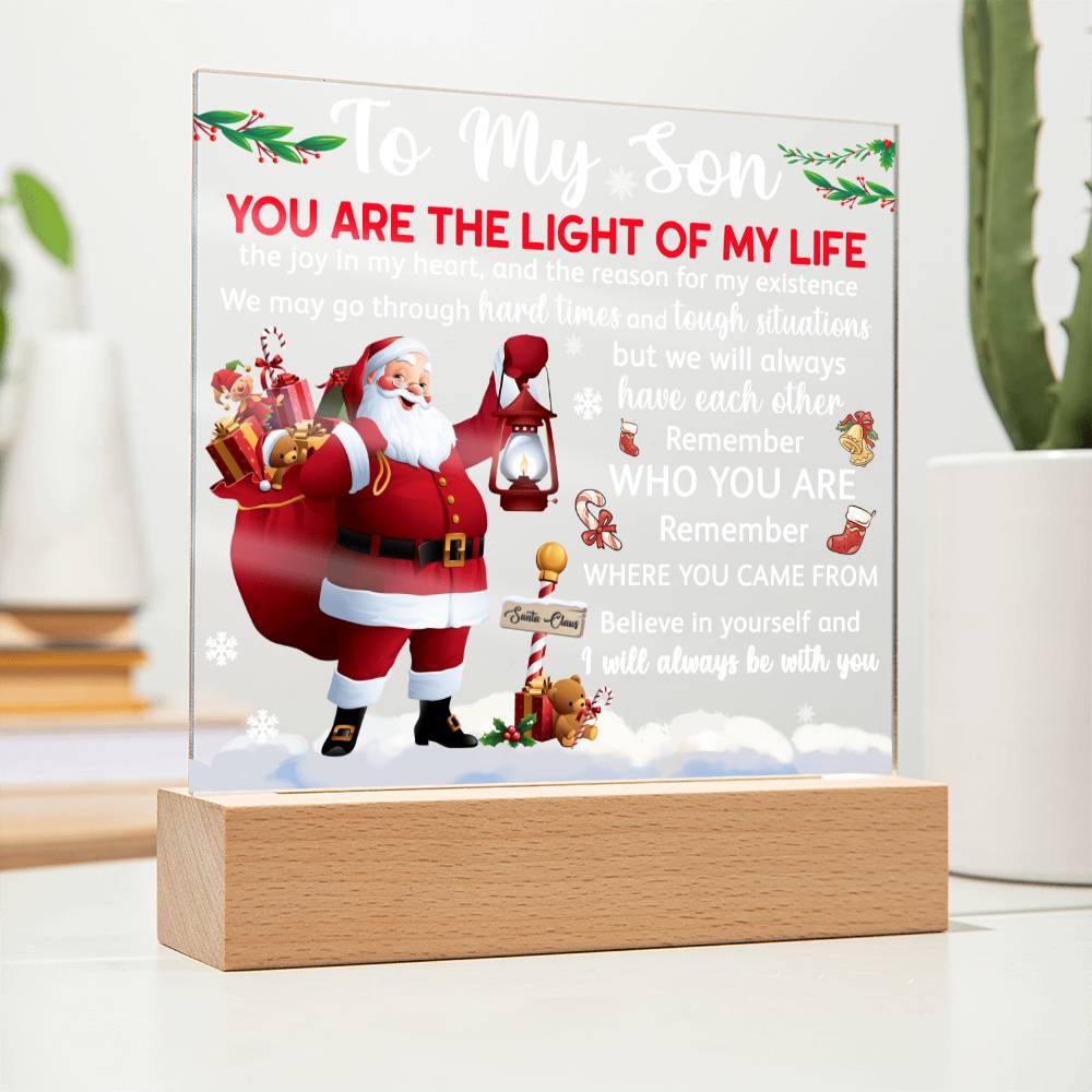 To My Son, The Light | Acrylic Plaque