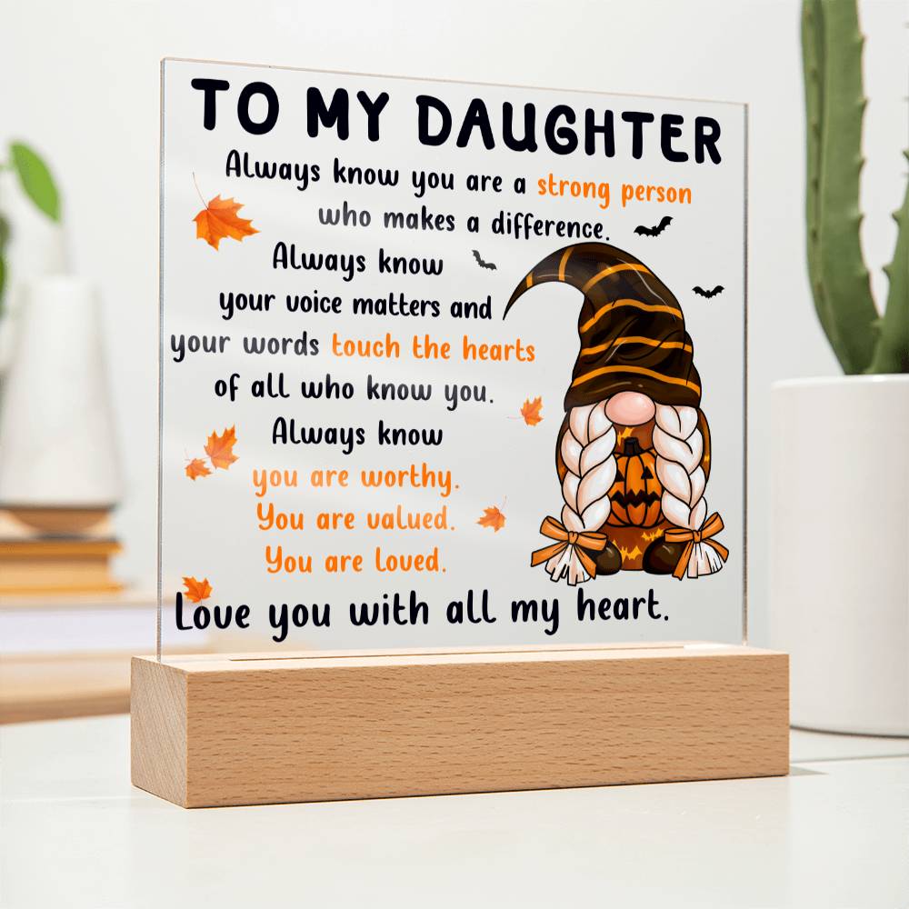 To My Daughter | Touch The Hearts | Acrylic Plaque - JENACDirect