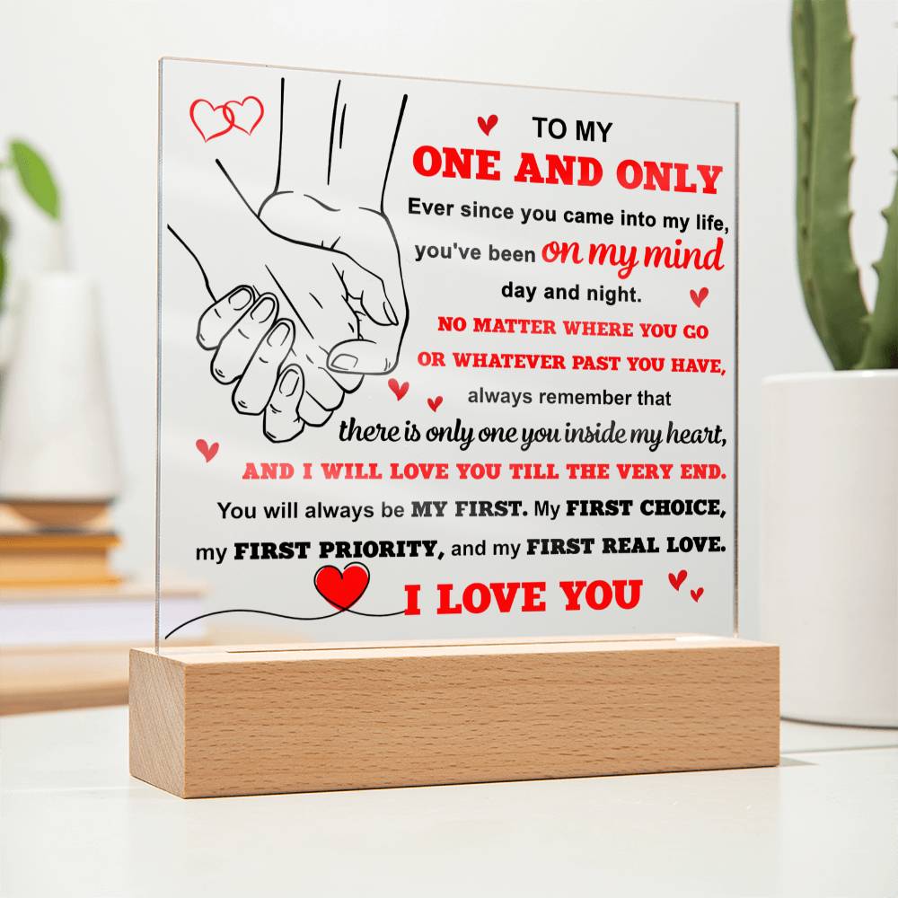 To My One And Only One | Acrylic Plaque