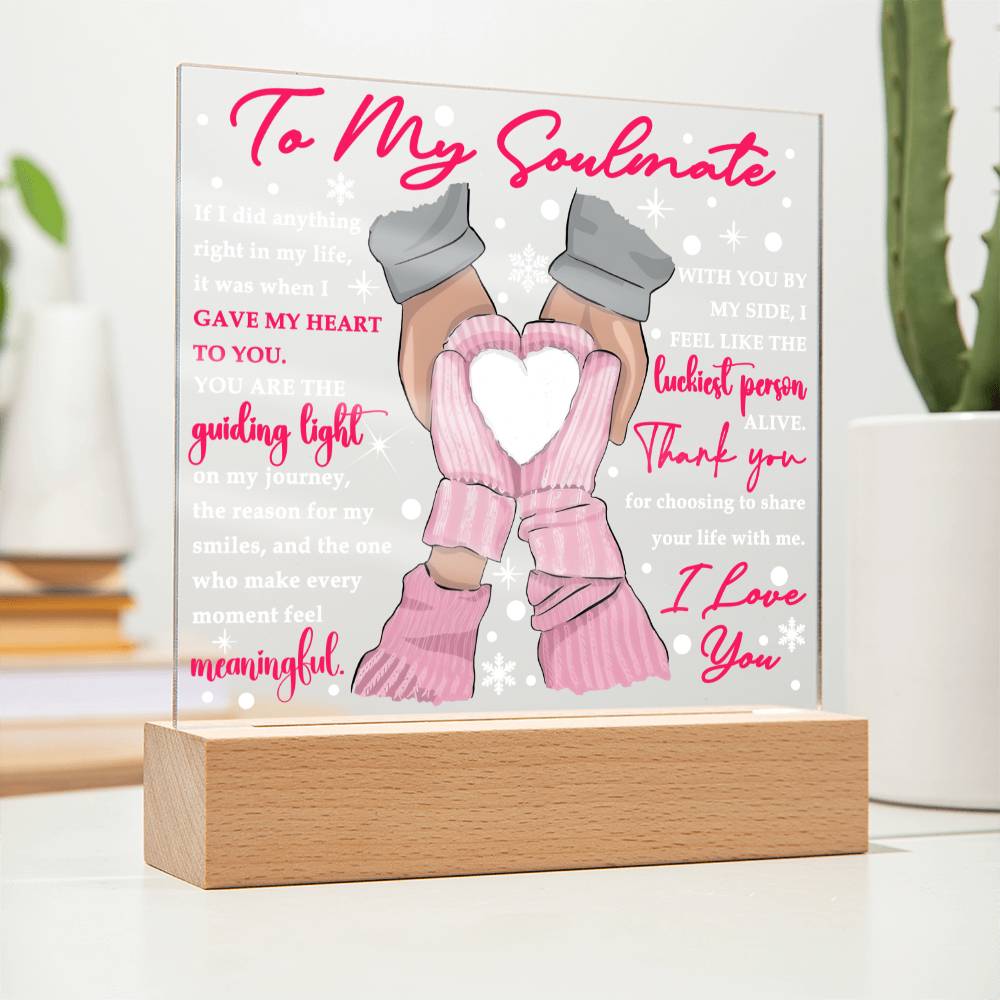 To My Soulmate | By Your Side | Acrylic Plaque