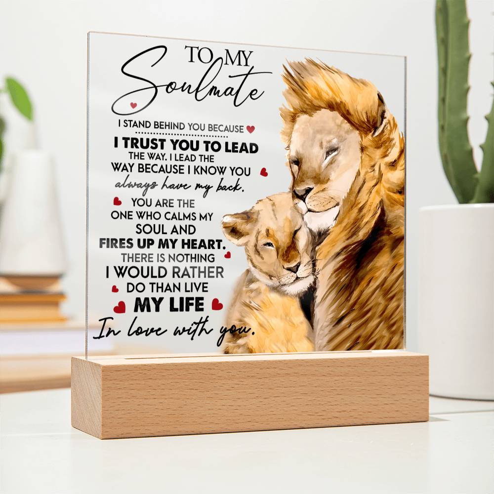 To My Soulmate | I Trust You | Acrylic Plaque