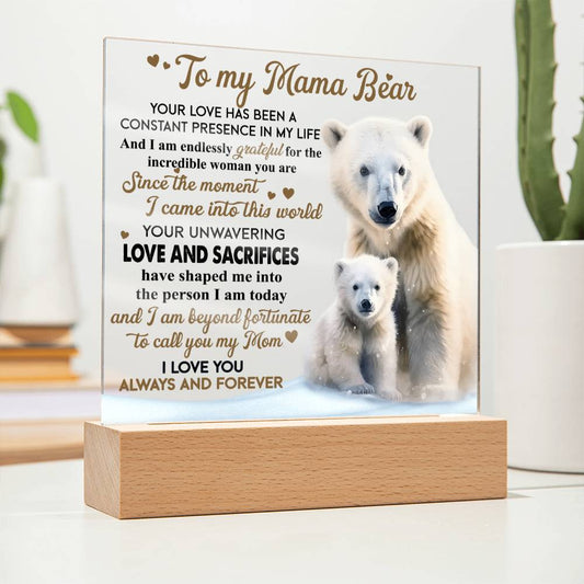 Mom | Mama Bear | Acrylic Plaque