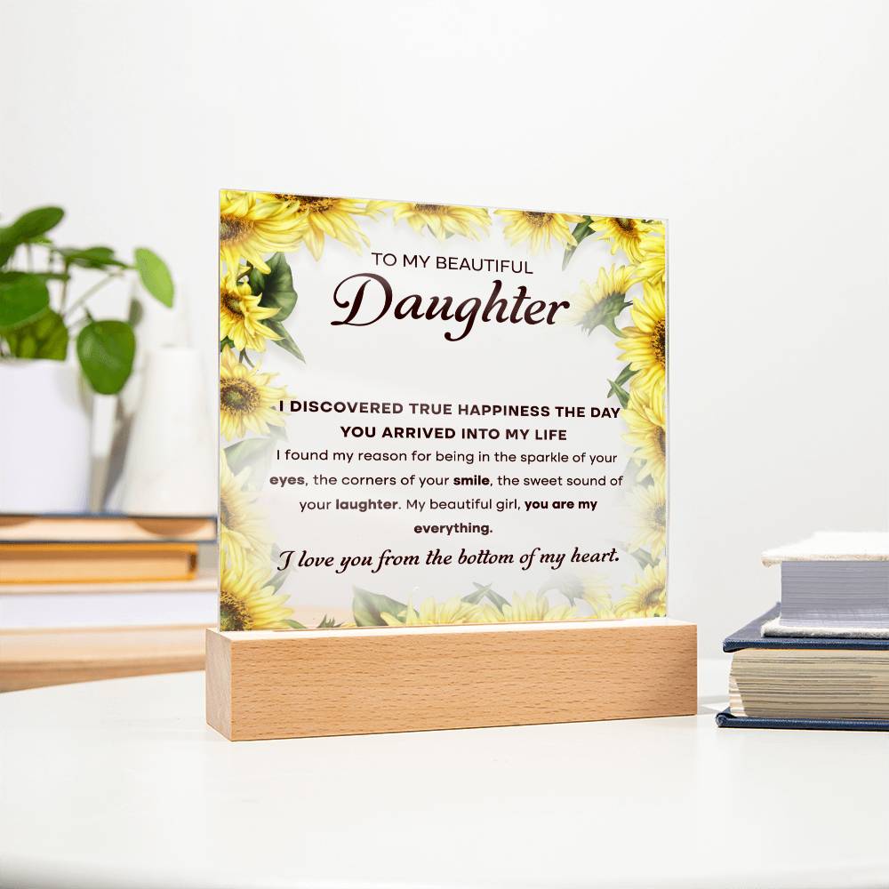 To My Daughter | Sweet Sound of Your Laughter | Acrylic Plaque - JENACDirect