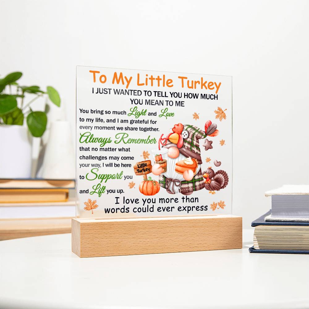 My Little Turkey | Lift You Up | Acrylic Plaque - JENACDirect