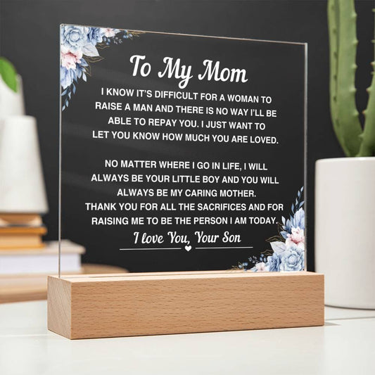 To My Mom From Son - Acrylic Plaque