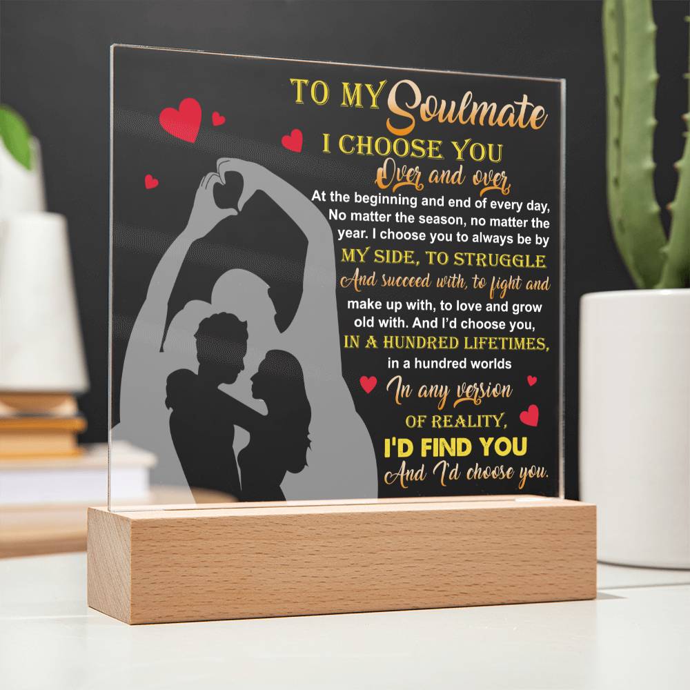 To My Soulmate | Grow Old | Acrylic Plaque