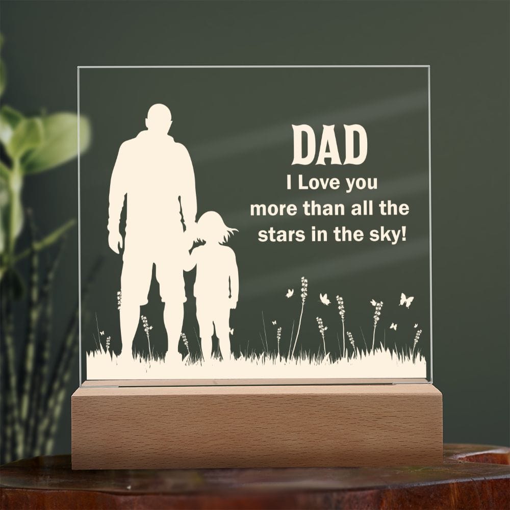 Dad I Love You Acrylic Plaque - JENACDirect