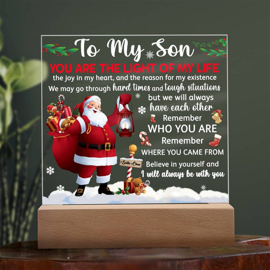 To My Son, The Light | Acrylic Plaque