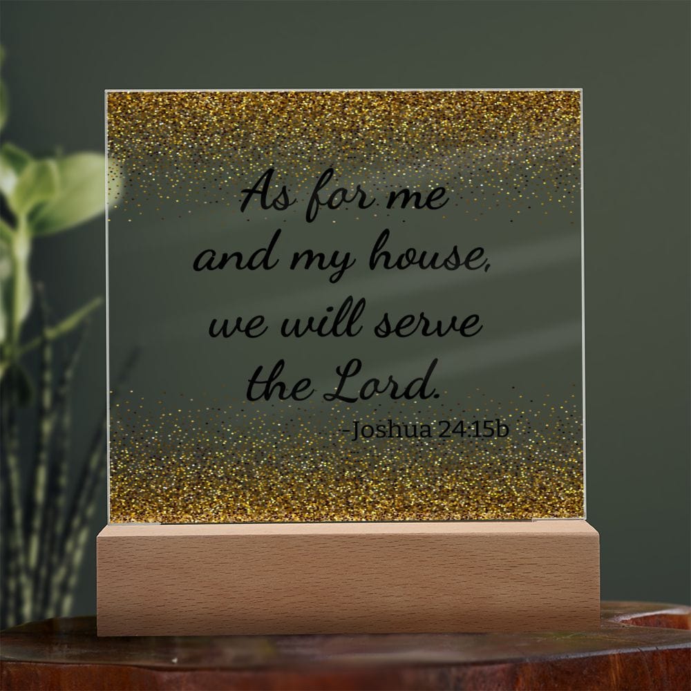 As For Me and My House Acrylic Plaque - JENACDirect