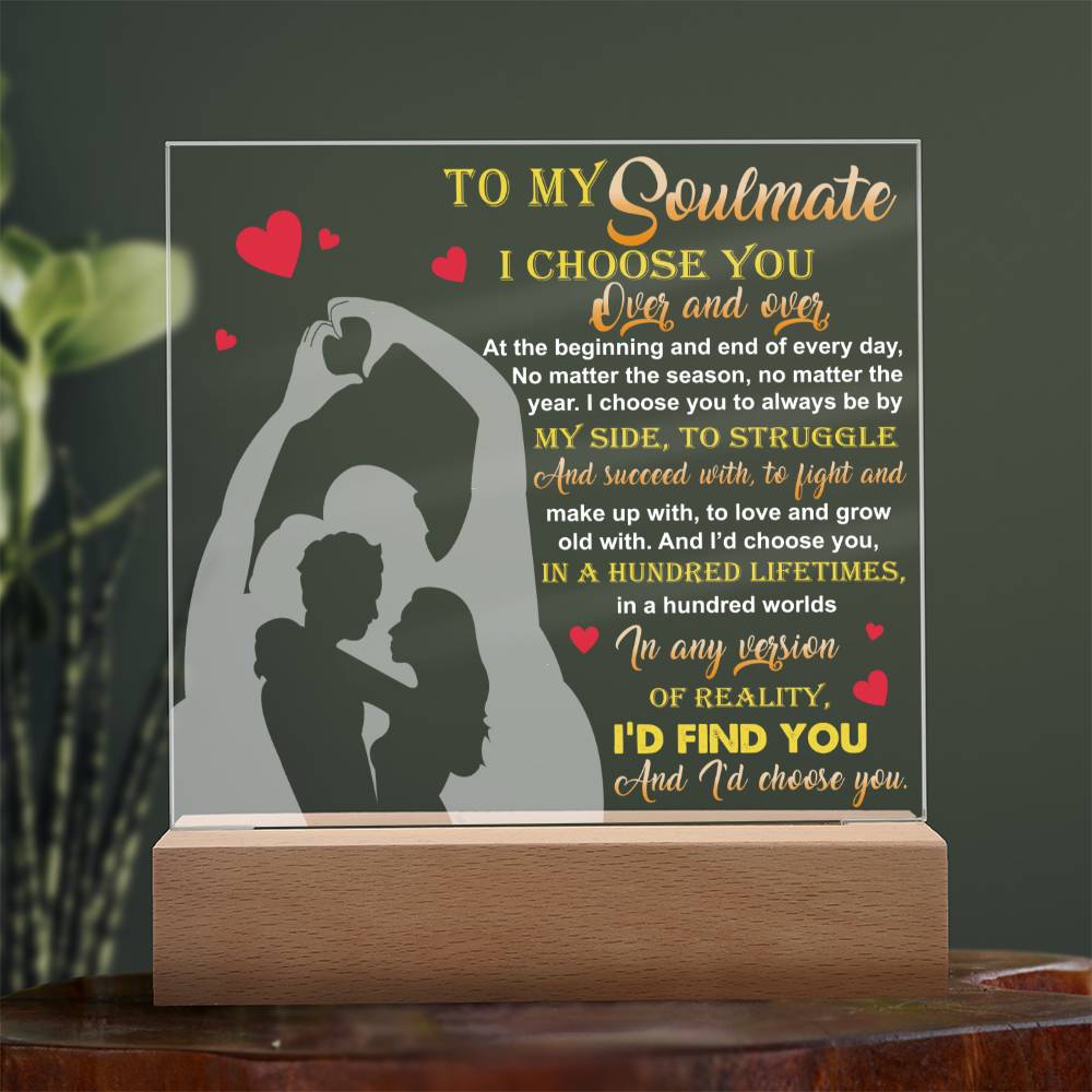 To My Soulmate | Grow Old | Acrylic Plaque