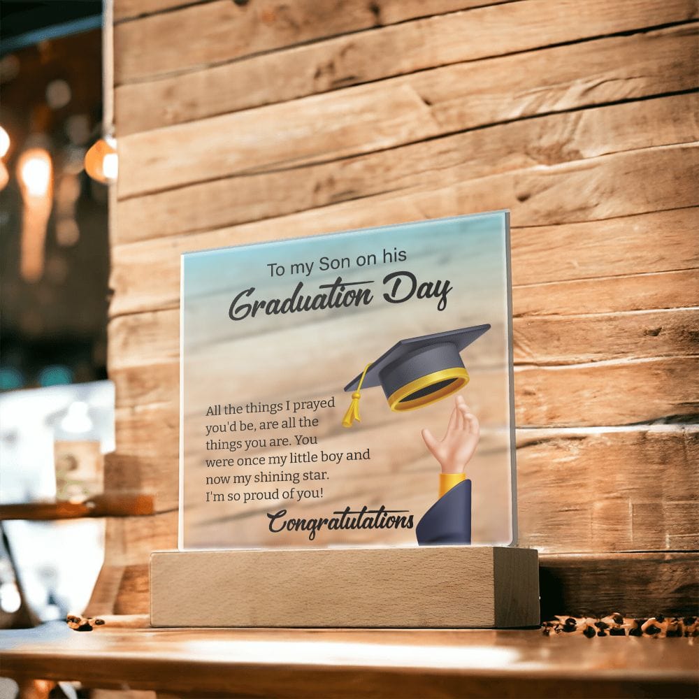 To My Son on his Graduation | Acrylic Plaque - JENACDirect