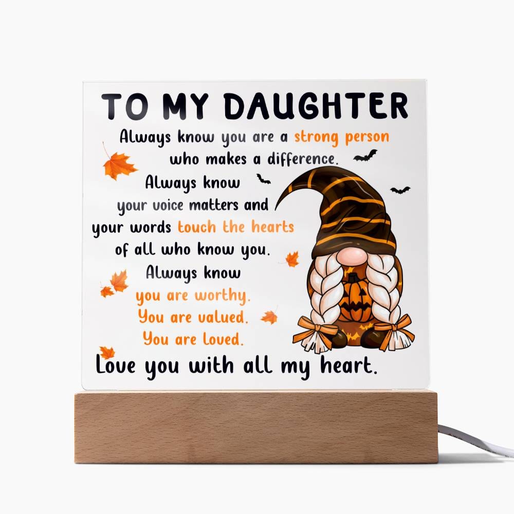 To My Daughter | Touch The Hearts | Acrylic Plaque - JENACDirect