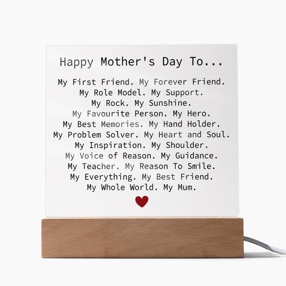 Happy Mother's Day To......| My Mum | Acrylic Plaque