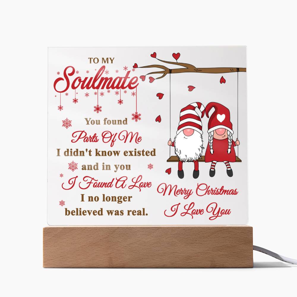 To My Soulmate | Found A Love | Acrylic Plaque