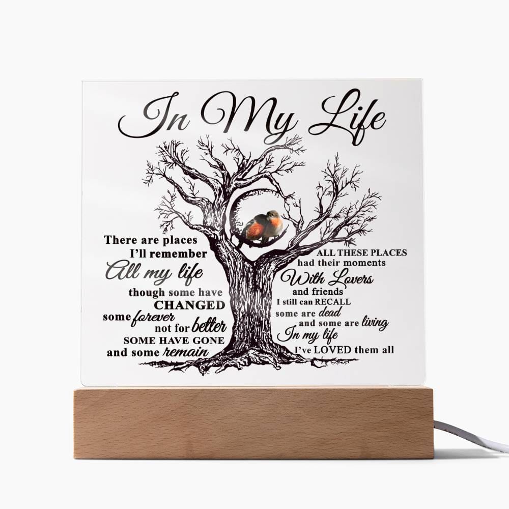 In My Life Acrylic Plaque - JENACDirect