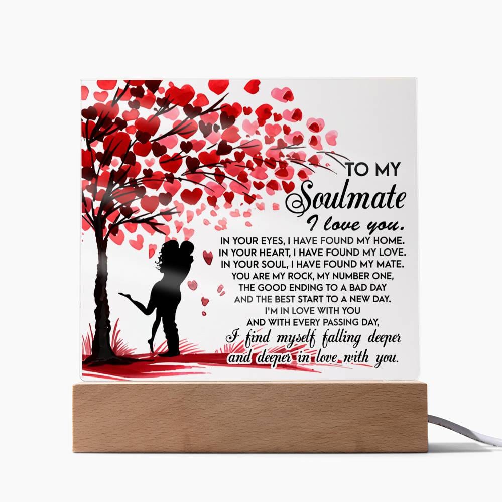 To My Soulmate | Falling Deeper In Love | Acrylic Plaque