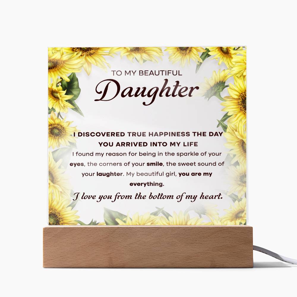 To My Daughter | Sweet Sound of Your Laughter | Acrylic Plaque - JENACDirect