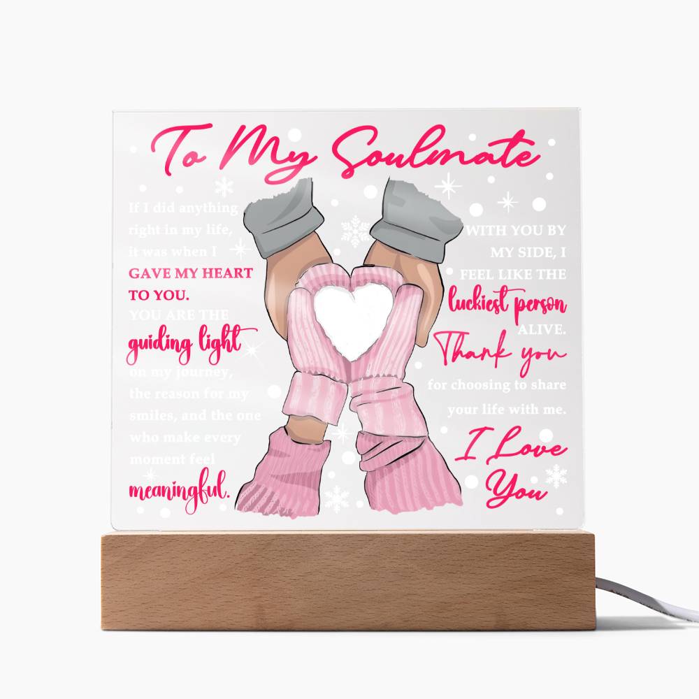 To My Soulmate | By Your Side | Acrylic Plaque