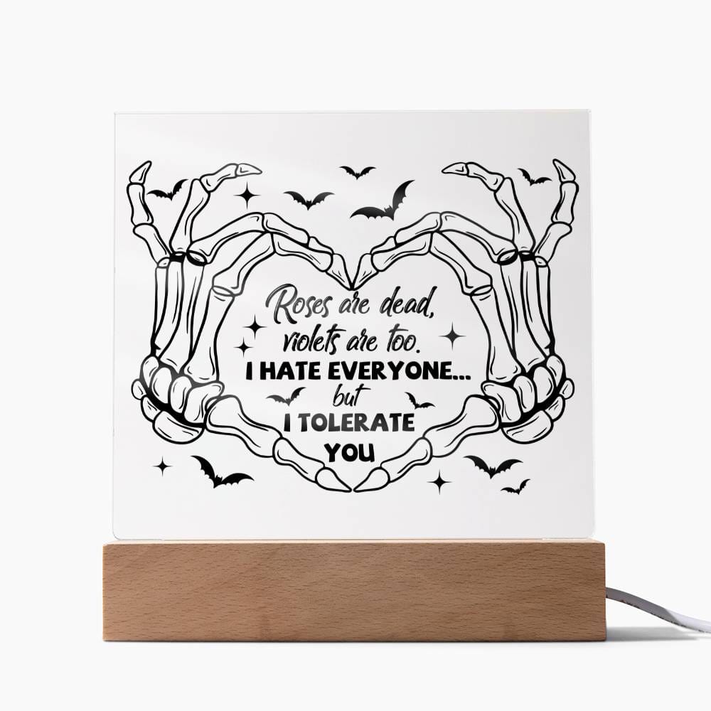 Halloween I Tolerate You | Acrylic Plaque - JENACDirect