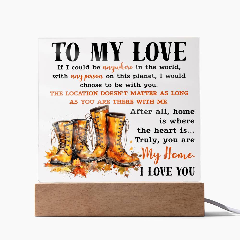 To My Love, My Home Acrylic Plaque - JENACDirect