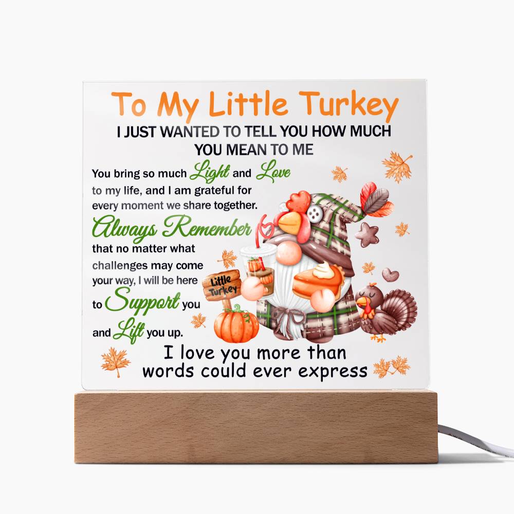 My Little Turkey | Lift You Up | Acrylic Plaque - JENACDirect