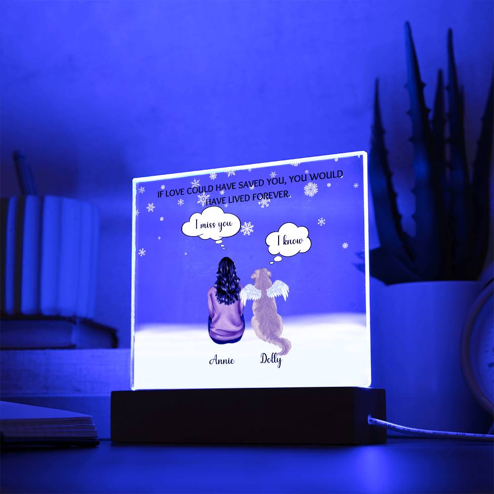 Memorial Pet - Personalized Square Shaped Acrylic Plaque