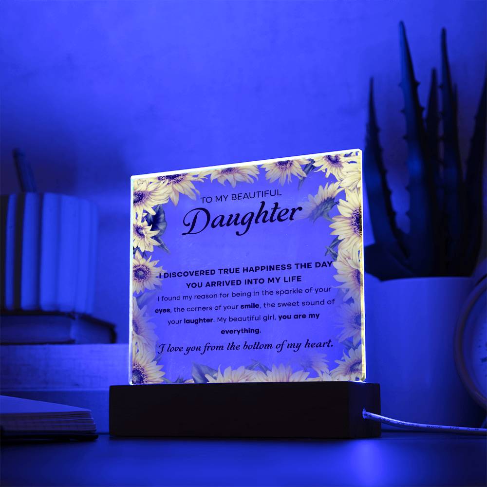 To My Daughter | Sweet Sound of Your Laughter | Acrylic Plaque - JENACDirect