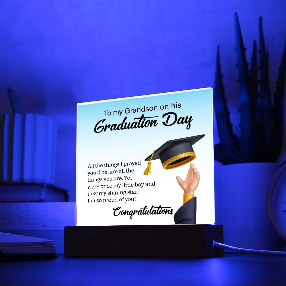 To My Grandson on his Graduation | Acrylic Plaque - JENACDirect