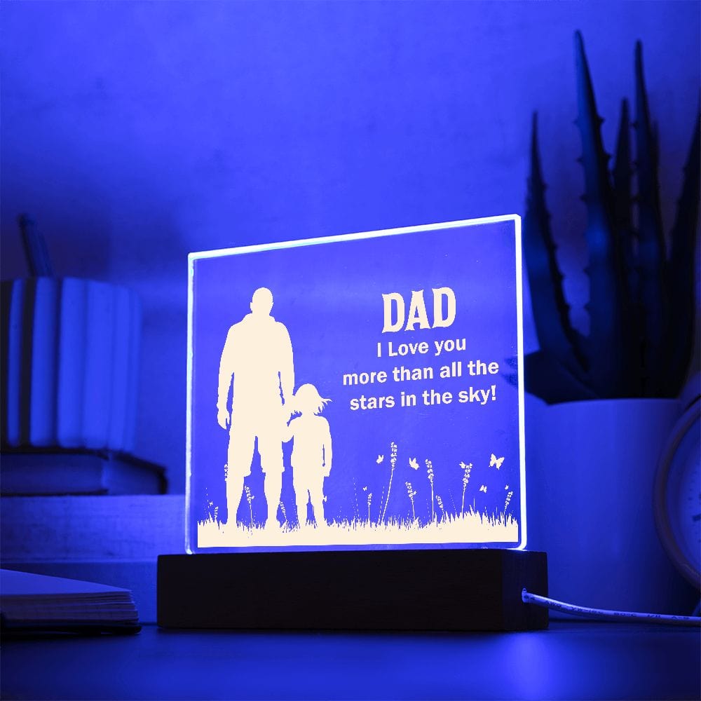 Dad I Love You Acrylic Plaque - JENACDirect