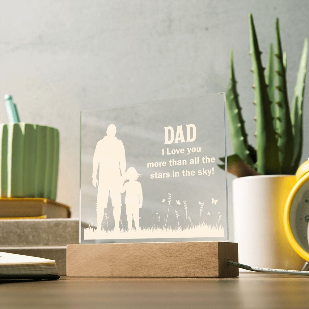 Dad I Love You Acrylic Plaque - JENACDirect