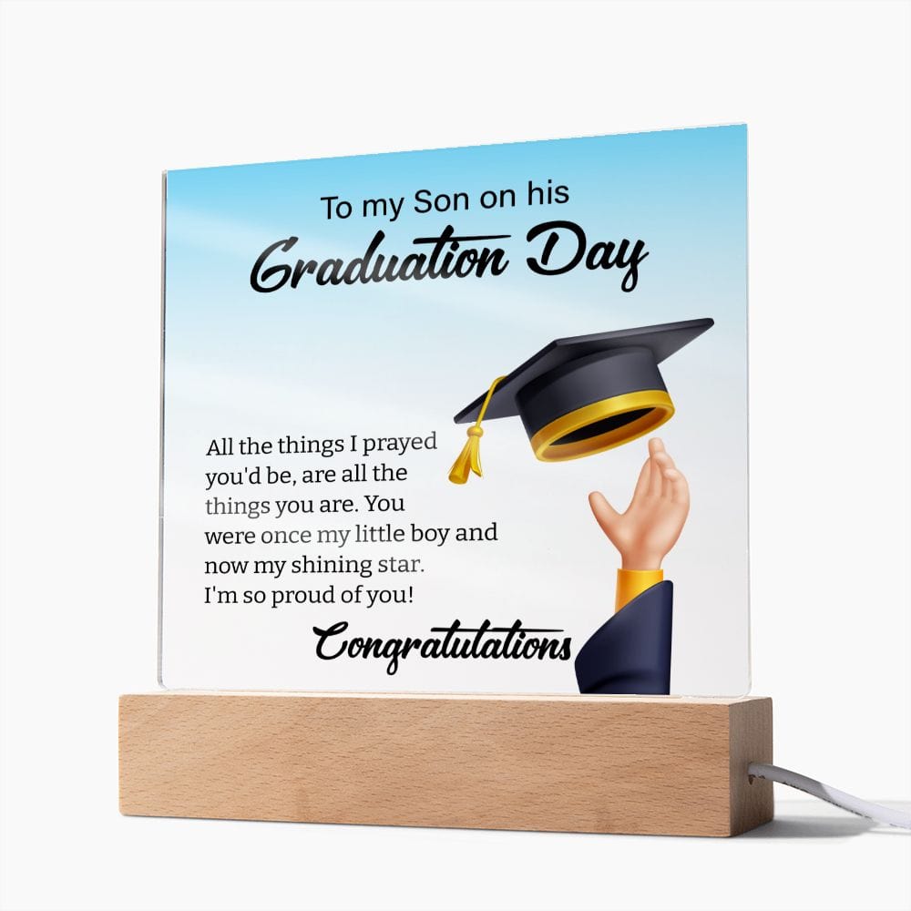 To My Son on his Graduation | Acrylic Plaque - JENACDirect